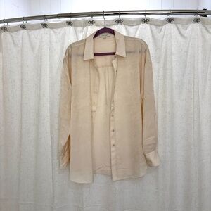 Favorite Daughter/Anthropologie Cream Button-Up Blouse 🤍